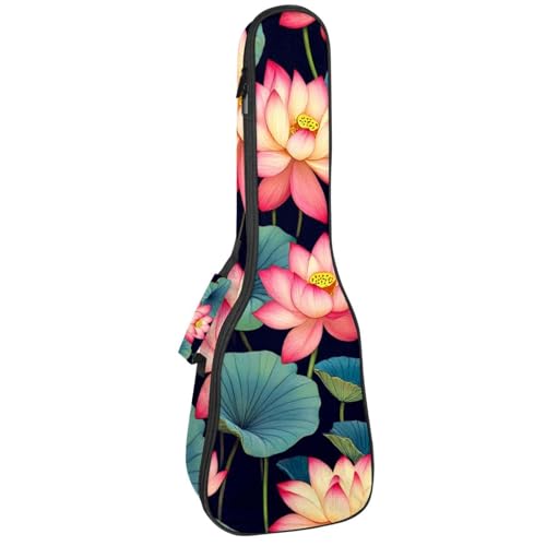 Housse pour ukulélé vintage imprimé artistique finitions haut de gamme