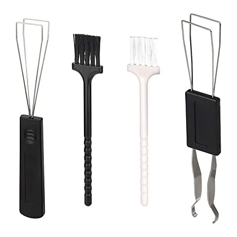 SAVITA 2 Pcs Keycap Puller Mechanical Switch Puller Stainless Steel Keyboard Remover with 2 Pcs Keyboard Brush Must-have Tool for Mechanical Keyboard Clean, Fixing Cover