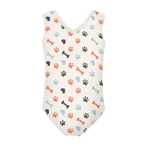 Image of Girls Cartoon Pattern One-Piece Swimsuits Sport Racer Swimwear Beach Bathing Suit, Size 5-14