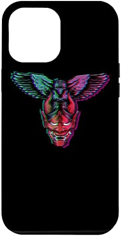 iPhone 12 Pro Max Raven Black Crow Oni Mask Yokai Aesthetic Case