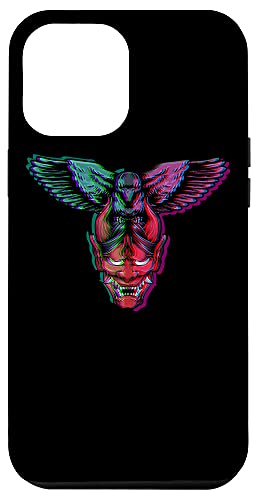 Iphone 12 Pro Max Raven Black Crow Oni Mask Yokai Aesthetic Case #TOP14