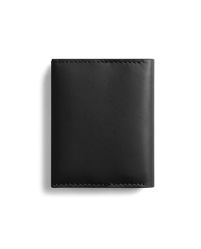 Image of DailyObjects Black Even Bi-Fold Card Wallet | Men | Full-Grain Leather | Gents Wallet Branded | Handcrafted | Guys| Card Holder | Dedicated Sleeve| 4 Card Slots| Dual-Tone Colourways
