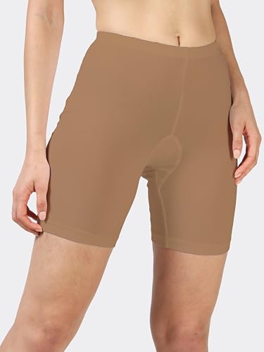 Image of Lavos Women Under Dress Sports Cycling Shorts, Bamboo Cotton Activewear Yoga Gym Workout Anti-Bacterial Uniform, Elastic Mid Waist Shorties Tights for Womens and Young Ladies