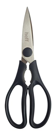 Image of Heff Kitchen Scissors, Black, Stainless Steel, 8 Inch
