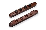 Wandhalter für 4 Queues BILMAG Billard Zubehör Queuehalter Wandhalter Roman für 4 Queue Cue Kö, Queueständer (Braun)