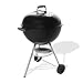 Weber Bar-B-Kettle Charcoal Barbecue, 57 cm Cooking Surface, Porcelain-Enamelled Lid and Kettle, Thermometer, Ash Tray, Tripod Stand with Wheels, Black-Silver (1502062)