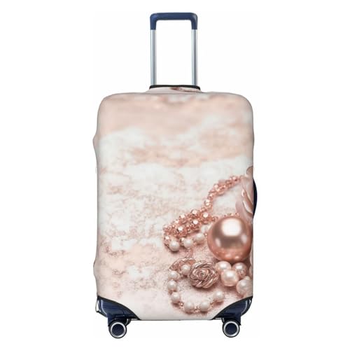 Blush Pink Rose Gold Print Luggage Cover Travel Luggage Covers Elastic Washable Suitcase Protector Anti-Scratch Dirt Suitcase Covers Dust-proof Baggage Case Covers Fit 18-32 Inch Luggage