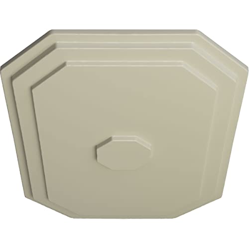 Image of Ekena Millwork CM25FECYF 25 1 /4 inchW X 17 1 /4 inchH X 1 3 /4 inchP Felix Ceiling Medallion, Clear /Yellow