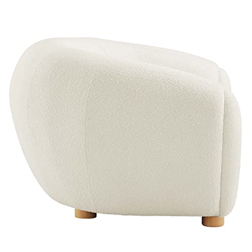 Modway Abundant Boucle Upholstered Fabric Armchair, Ivory #TOP3