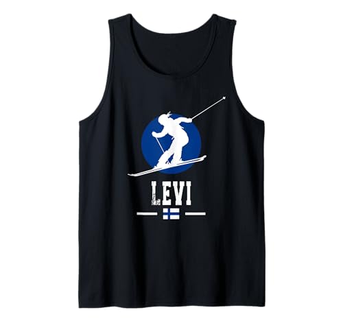 Levi Finland Ski Resort Finlandesa Laponia Esquí Souvenir Camiseta sin Mangas