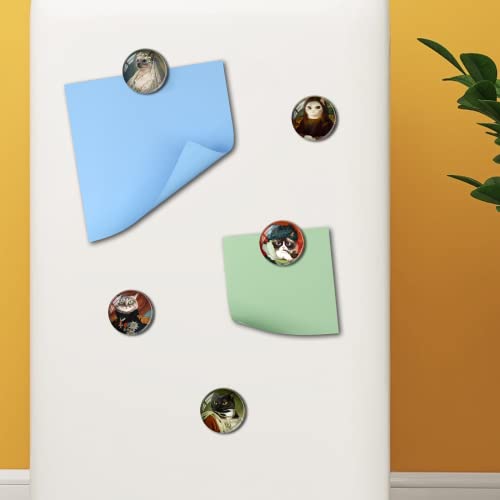 12 imanes decorativos de vidrio con diseño de gato miniatura 5