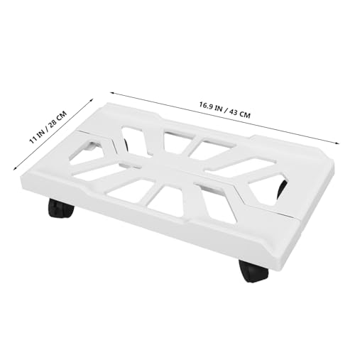 Soporte para CPU bajo escritorio SHOWERORO con ruedas, soporte para torre de PC para alfombra, diseño elegante, elevador para CPU para uso en oficina en casa, movilidad fácil miniatura 2