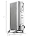 DeLonghi Oil Filled Radiant Heater, 1500W Electric Space Heater - Quiet and Portable with Anti-Freeze Function and Safety Features, TRH0715