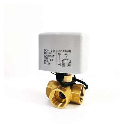 Vanne à bille électrique laiton 1/2 220V à trois fils et deux voies de commande