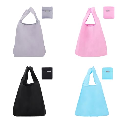 Fampery 4-Pack Reusable Shopping Bags - 50Lbs Foldable & Eco-friendly