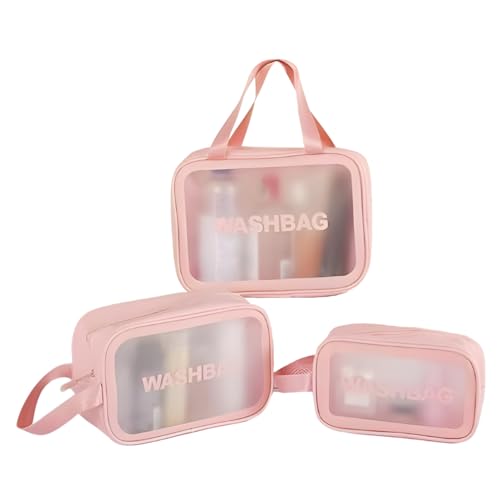 Combo 3 Necessaires Washbag Impermeáveis para Mala e Bolsa - Organizador Ideal para Viagem e Uso Diá
