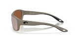 Costa Del Mar Clipperton okulary przeciwsłoneczne, matowy piasek/miedź srebrne lustrzane 580G, 58 mm