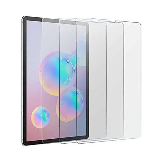 XINXUSONG S6 Screen Protector, (3 Pack) Bubble Free Ultra-thin Anti-Scratch Clear HD 9H Hardness Tempered Glass Protective Film For Galaxy TAB S6 SM-T860 T860N 10.5 inch