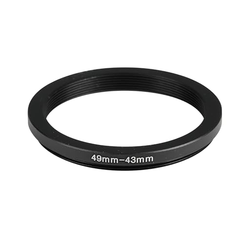 Image of 49-43mm Step-Down Ring Adapter, 49mm to 43mm Step Down Filter Ring for 49mm Lens Install 43mm ND CPL UV Camera Lens Filter(49mm-43mm)