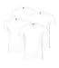 Puma Herren 4er Pack T-Shirt V-Neck Kurzarm Einfarbig V-Ausschnitt, 300 - White, L