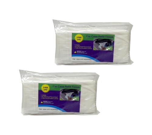 Car Case Visor Facial Tissues Refill 3 Ply Tissue Wipes 6 Refills (2 Bags) image 5