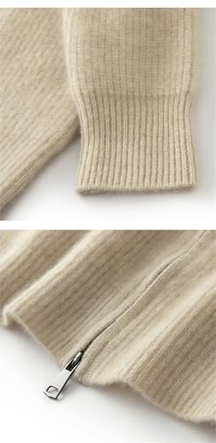 Men's Cashmere Knit Cardigan Sweater Long Sleeve Zipper Thick Fall Winter Versatile Style Outerwear2