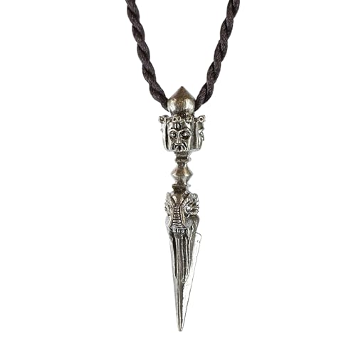 La Mejor comparativa de Lámpara buda para comprar hoy. 34 Artschatz Kila Phurba - Collar con colgante de latón con tres cabezas de Buda, Latón, Sin piedra preciosa