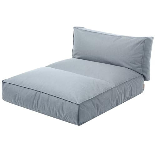 blomus Stay Outdoor Bett | 120 x 190 cm | Farbe Ocean | Wetterfest & wasserabweisend | UV-beständig | Hochwertige Sonnenliege mit Stahlbügel für Balkon, Garten & Pool | Premium-Boden