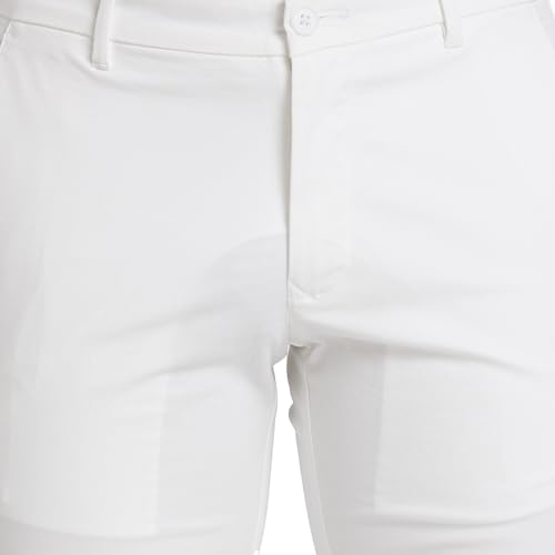 Image of Parx Men's Solid Pattern Lrt Cotton Blend Flat Front Casual Trouser