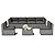 Oakcloud 7-Piece Outdoor Patio Furniture Sofa Set Grey Rattan Wicker Sectional Conversation Sets with Glass Top Table and Cushions(Grey)