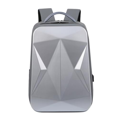 Vocdikficy Mochila RíGida para Ordenador PortáTil, Antirrobo, Impermeable, para Juegos, Negocios, para Hombres Y Mujeres, Color Gris