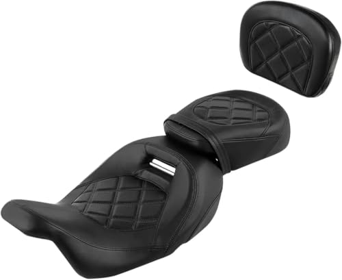 Asiento de pasajero de perfil bajo para evitar el dolor lumbar en motos Road King y Street Glide