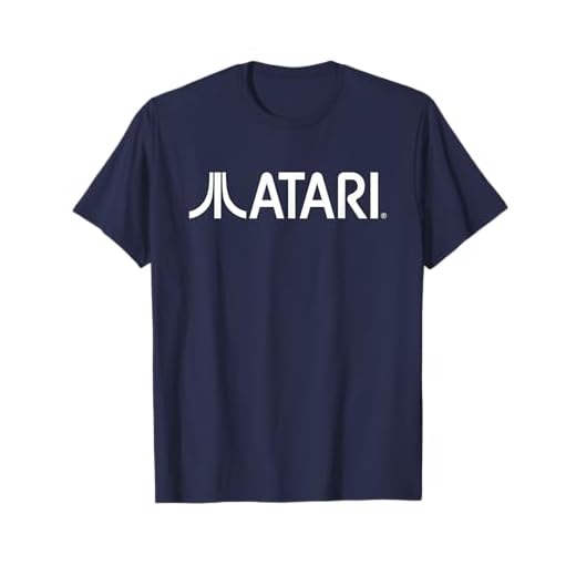 Atari Vintage Games White Logo Classic Gaming Fun Style T-Shirt