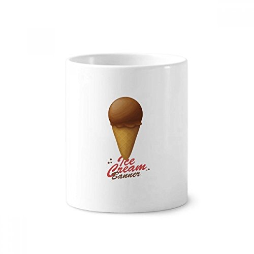 Cadeau original porte-brosse à dents motif chocolate ice cream cones tasse en céramique