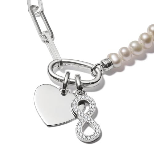 Thomas Sabo Charm Club Connect CC1284-051-14 925 Sterling Silver Infinity Pendant with Stones