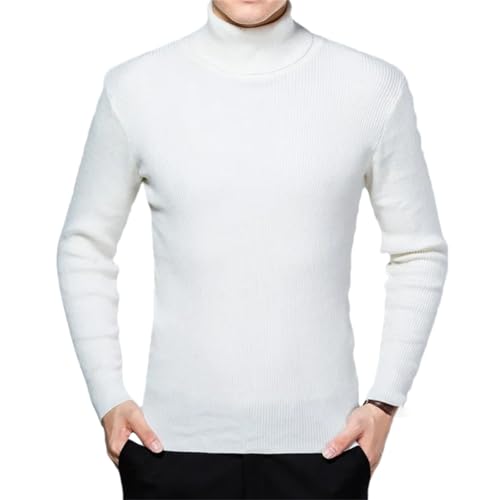 Men's Turtleneck Pullover Sweater Solid Slim Fit Long Sleeve Ribbing Knitted Sweaters