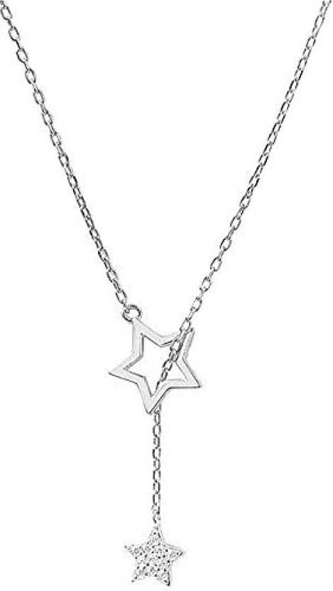 ARZONAI Silver Fashion stylish Star Fancy Minimal Necklace for women and Girls (B0D4MQPB96) Amazon Price History, Amazon Price Tracker