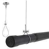 2 Pack Kleiderstange Deckenmontage, Verstellbare Deckenaufhängung aus Metall für L-förmige Duschvorhangstangen, Gardinenstangen oder Kleiderstangen