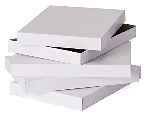 American Greetings Small Valentine's Day Gift Boxes with Lids, White (4-Count)