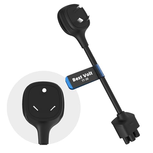 TT-30 Adapter for Tesla Gen 2 Mobile Charger 120V 24 Amp RV Park Charging Cord | 10 Inch Length (TT-30)