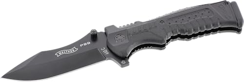 Walther Klappmesser P99 Knife, Taschenmesser, 440C, inkl. Holster, ideal für Outdoor Aktvitäten