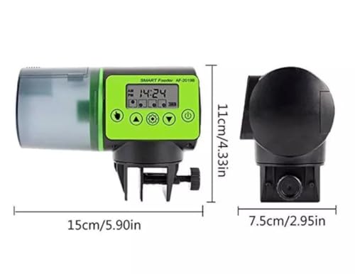 Alimentador Automático Peixe Aquário Dosador Inteligente Ração Tanque Dispenser Comida