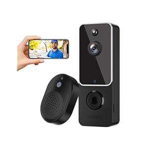 Video Doorbell Wireless Camera, AI Human Detection, Live View, 2-Way Audio Included Chime Ring, Night Vision, Cloud Storage, 2.4G Wi-Fi, Indoor/Outdoor Surveillance Cam
