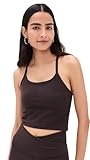 Beyond Yoga Women's Spacedye Slim Racerback Cropped Tank, Dark Chocolate Heather, X-Small