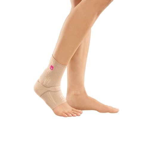 medi Achimed Knit Ankle Support for Men & Women - Achilles Brace, Compressive Foot Wrap, Post-Surgical, Moderate Support Ankle Stabilization, II, Sand