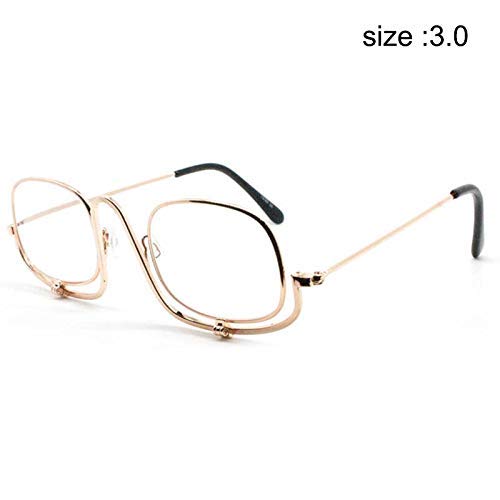 PerGrate Lunettes de Maquillage Pliables Flip Portable Lunettes de Lecture Loupe, 3.0