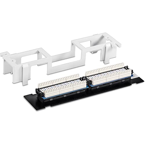 Trendnet 12-Port Cat5E Unshielded Patch Panel, Wall Mount, Included 89D Bracket, Vertical Or Horizontal Installation, Compatible With Cat5E & Cat6 Rj45 Cabling, Black, Tc-P12C5V #TOP4
