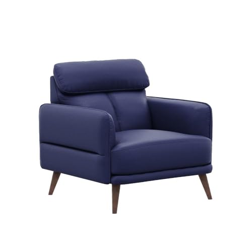 Image of Wakefit Sofa Set | 5 Year Warranty | Sofa 1 Seater, 1 Seater Sofa for Living Room, Wooden Sofa Set, Single Seater - Azores(Robin : Blue)