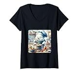 Mischievous Ice Bear Chef Stirring Soup Kitchen