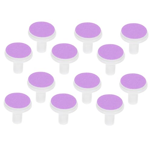 Happyyami 12Pcs Nail Grinding Pads for Safe Nail Trimmer Replacement Heads Non Harmful Electric File Accessories for Polishing Fingernails and Toenails Months